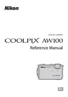 Nikon Coolpix AW100 manual. Camera Instructions.